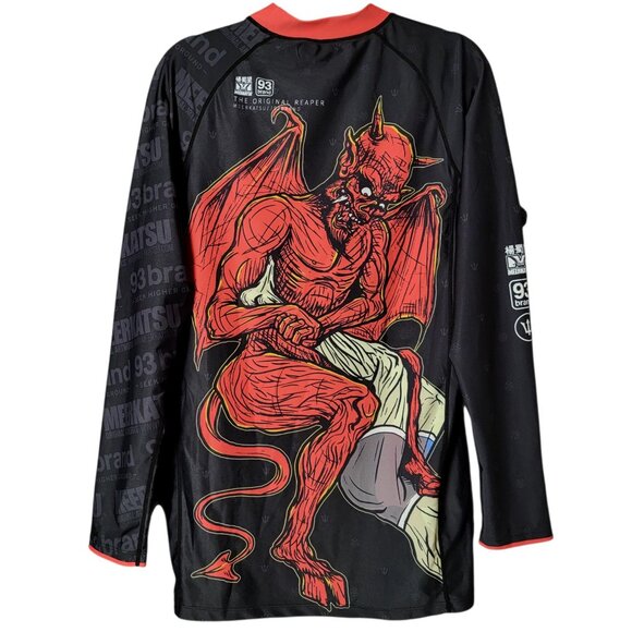 93 Brand Meerkatsu Hell Hooks Rash Guard 3XL Devil Satan - Picture 4 of 8